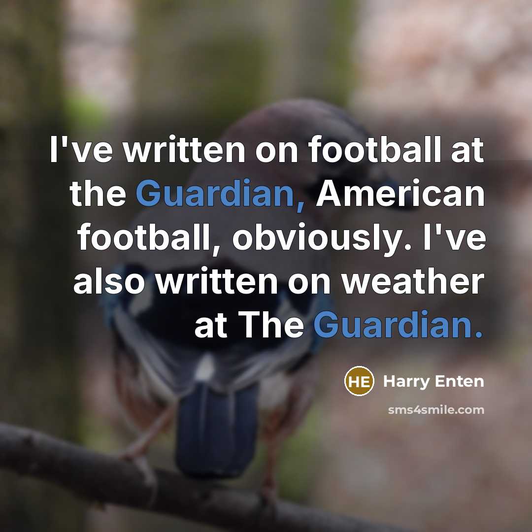 “I've written on football at the Guardian, American football, obviously.…” quote by Harry Enten
