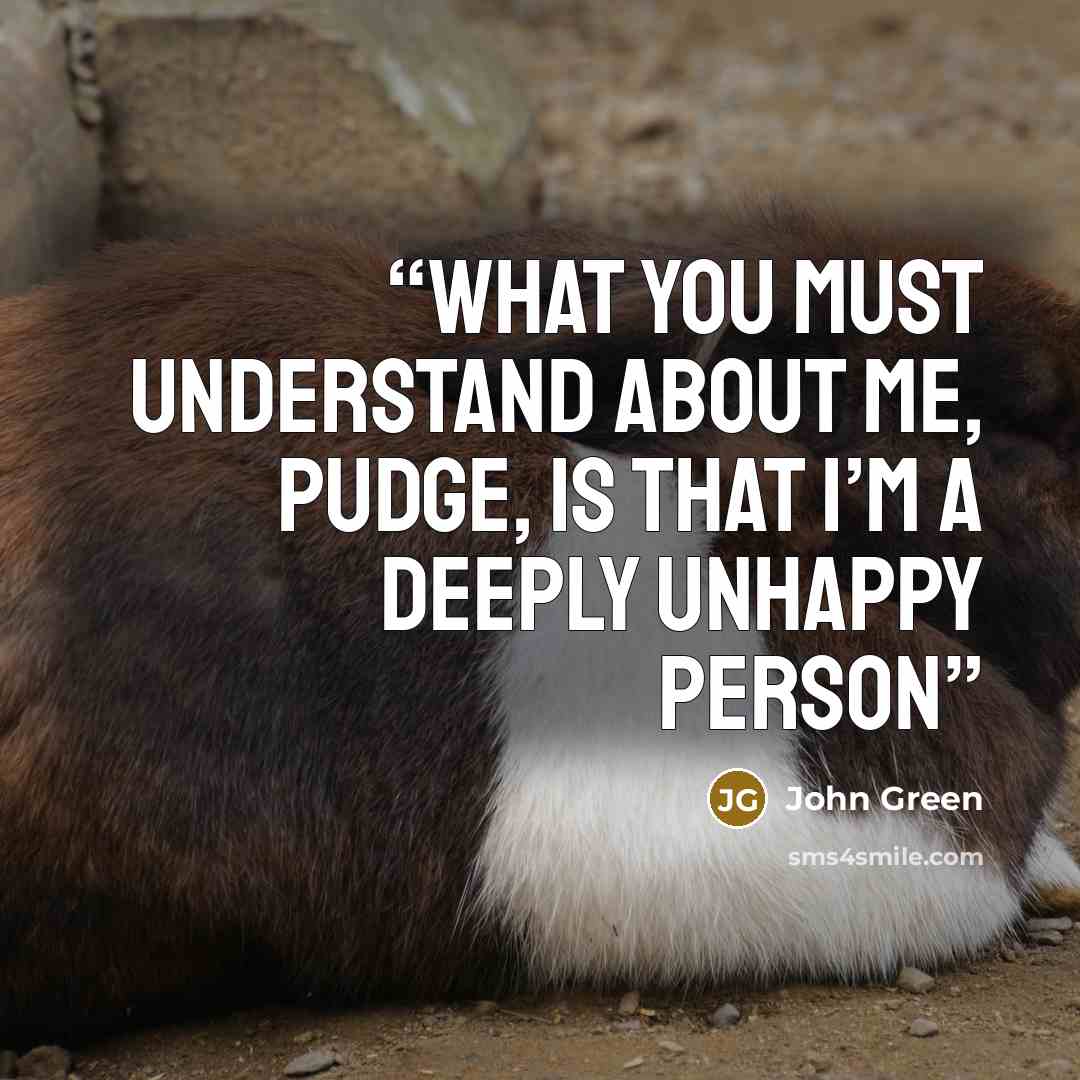 “What you must understand about me, Pudge, is that I’m a deeply unhappy person” quote by John Green