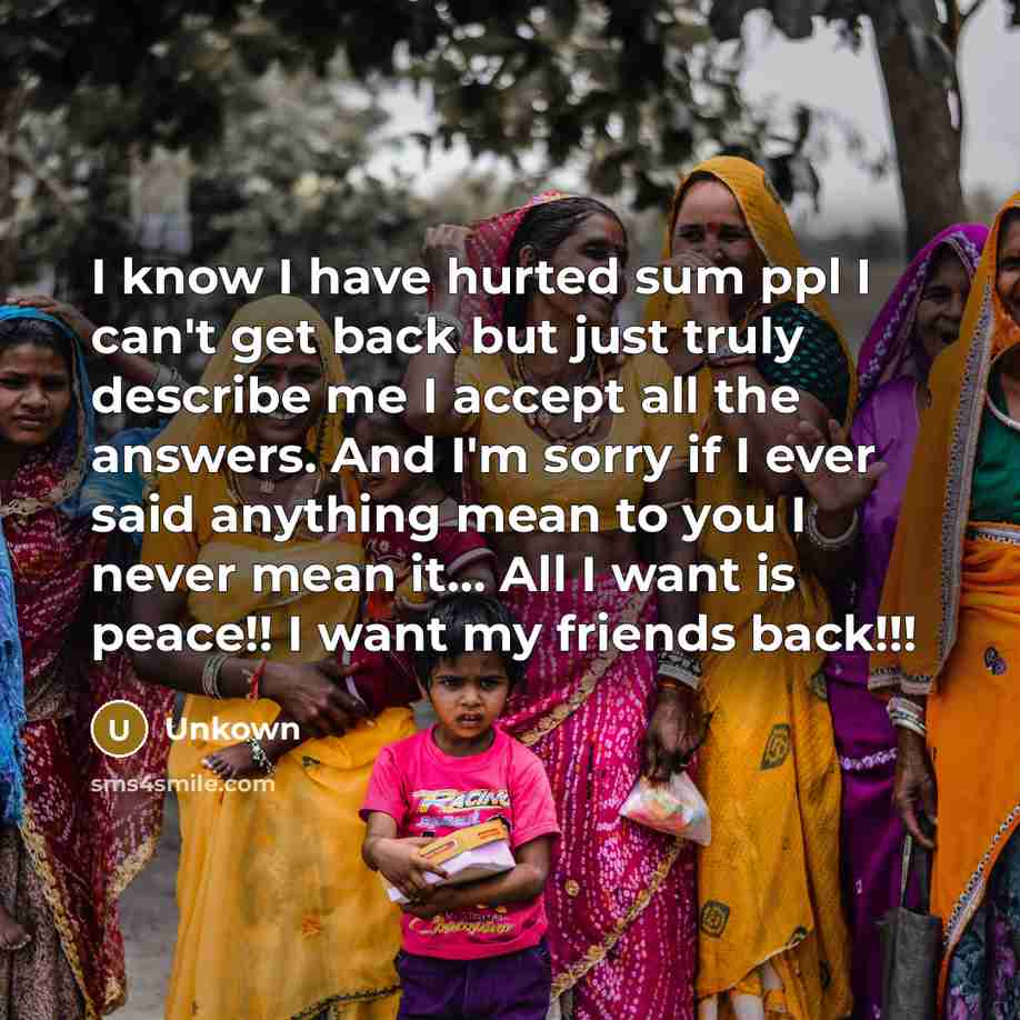 “I know I have hurted sum ppl I can't get…” quote by Unkown