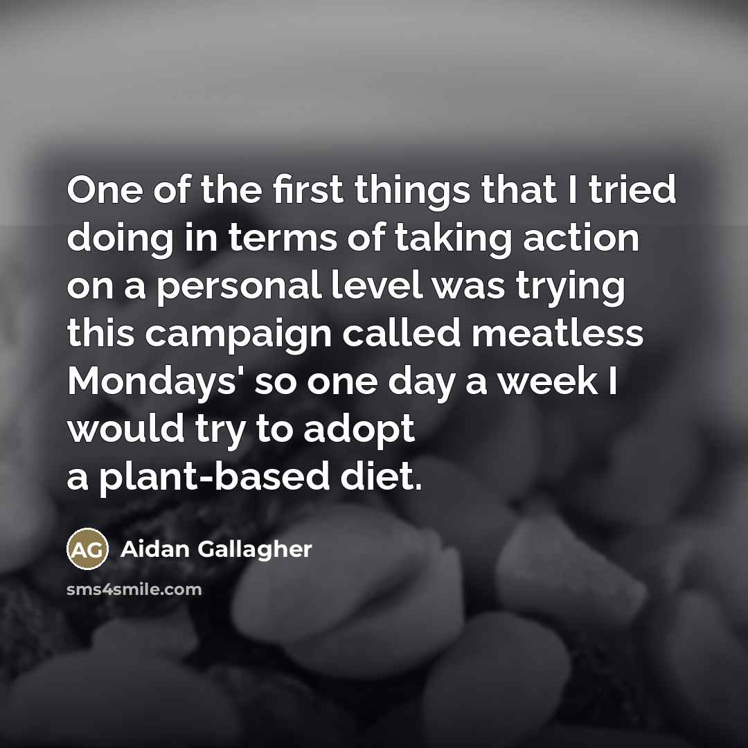 “One of the first things that I tried doing in…” quote by Aidan Gallagher