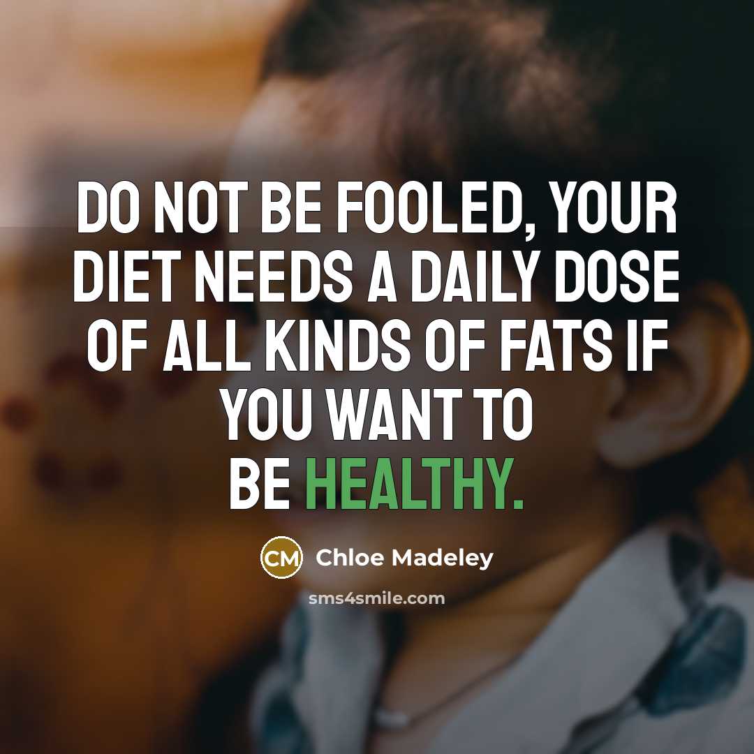 “Do not be fooled, your diet needs a daily dose…” quote by Chloe Madeley