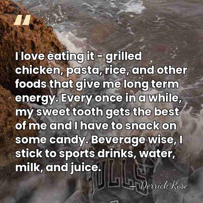 I love eating it - grilled chicken, pasta, rice, and other foods&hellip; - Derrick Rose