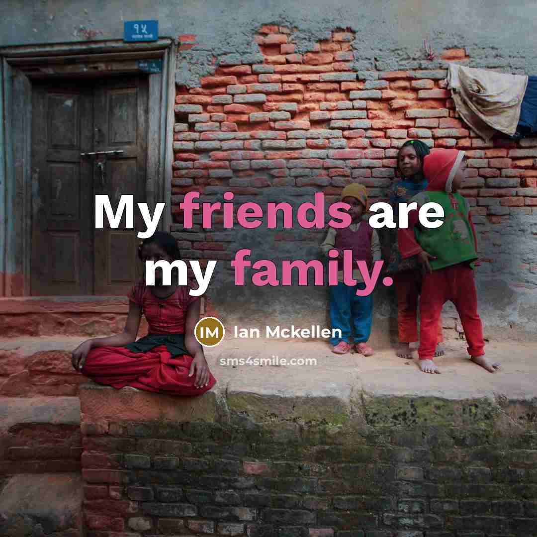 “My friends are my family.…” quote by Ian Mckellen