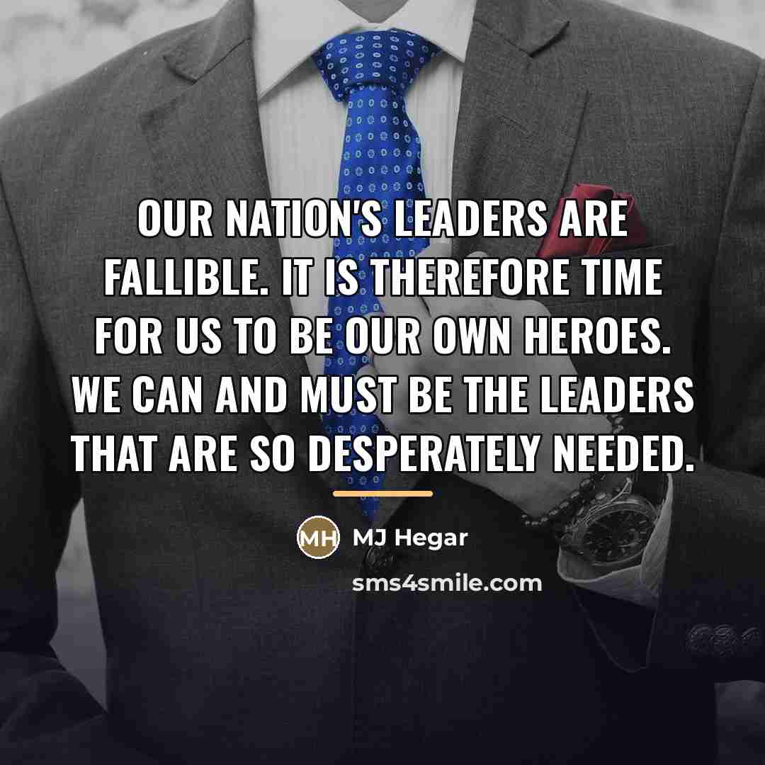 “Our nation's leaders are fallible. It is therefore time for…” quote by MJ Hegar