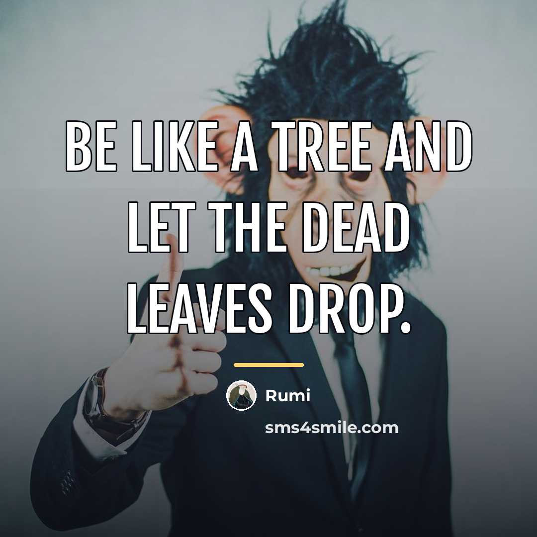 “Be like a tree and let the dead leaves drop.…” quote by Rumi