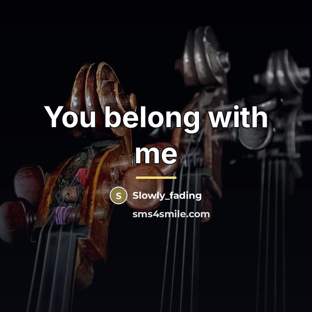 “You belong with me…” quote by Slowly_fading