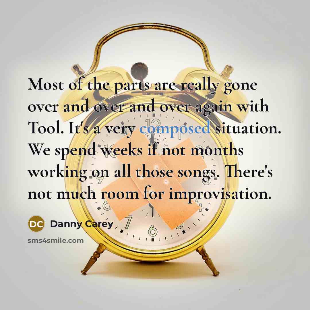 “Most of the parts are really gone over and over…” quote by Danny Carey