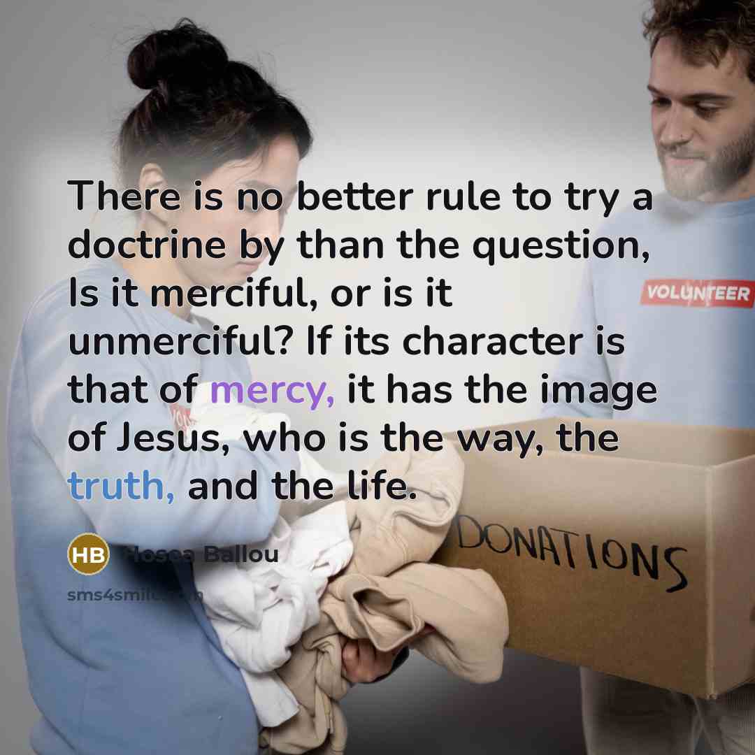 “There is no better rule to try a doctrine by…” quote by Hosea Ballou