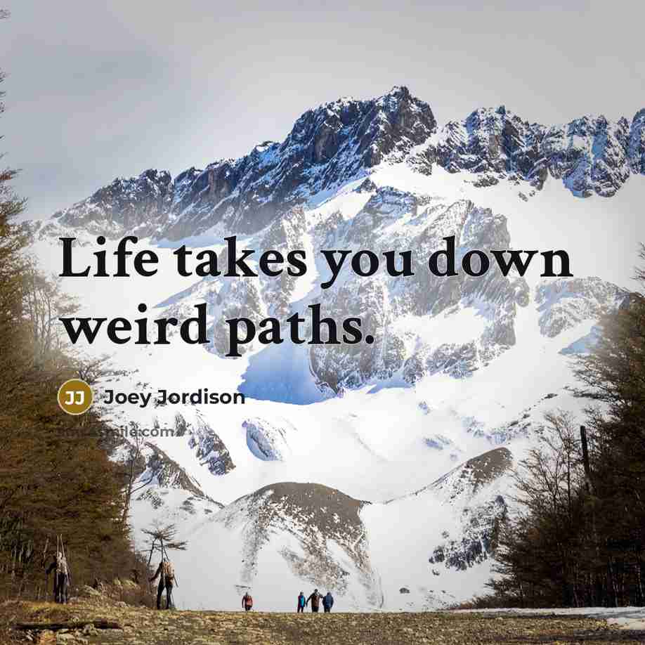 “Life takes you down weird paths.…” quote by Joey Jordison