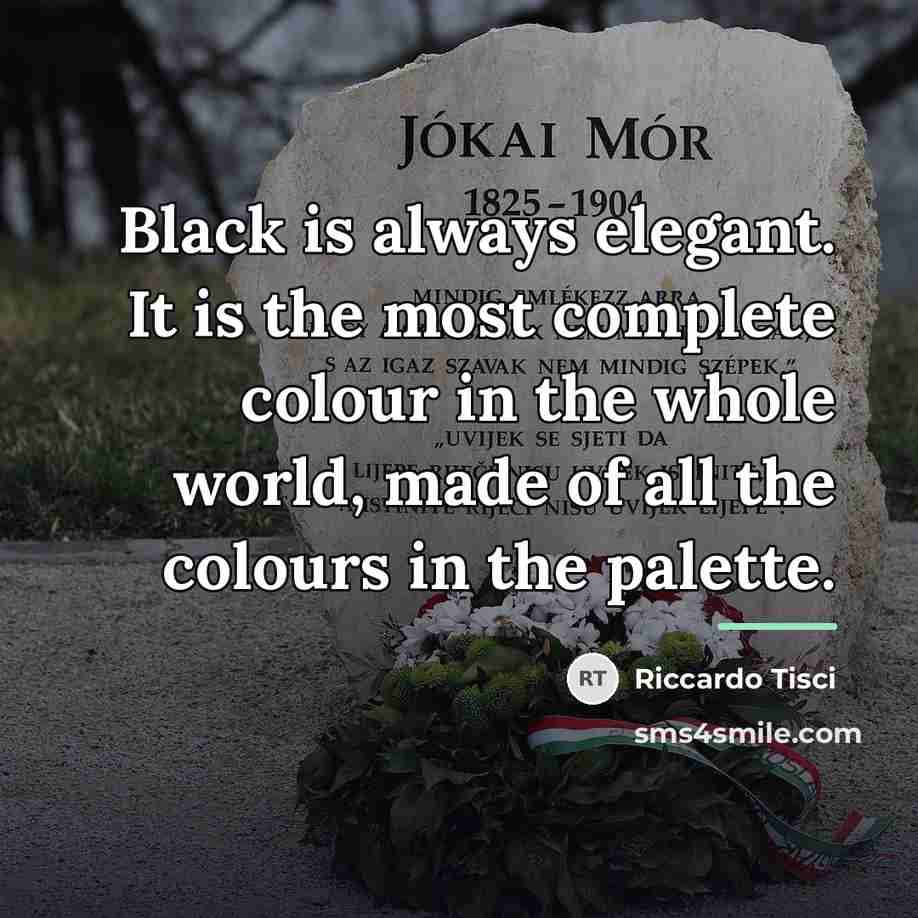 “Black is always elegant. It is the most complete colour…” quote by Riccardo Tisci