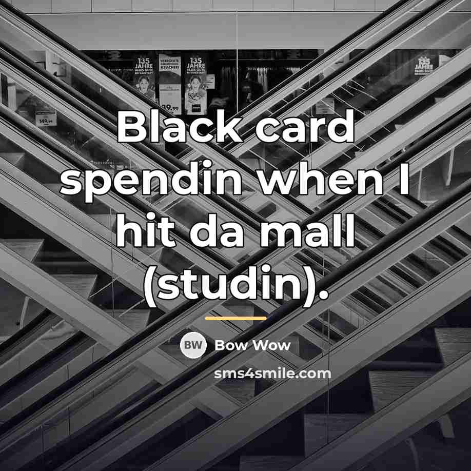 “Black card spendin when I hit da mall (studin).…” quote by Bow Wow