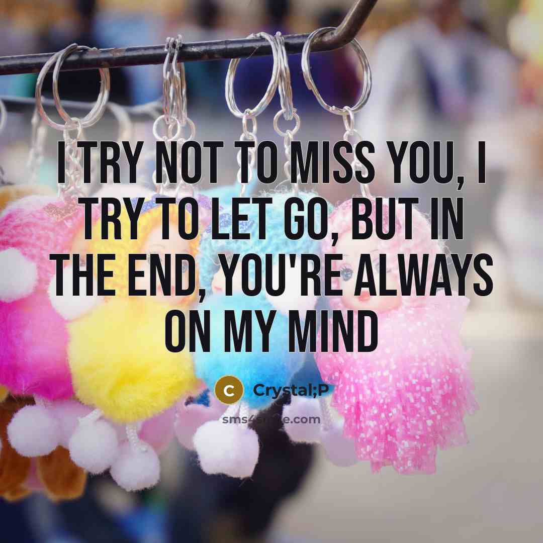 “I try not to miss you, I try to let…” quote by Crystal;P