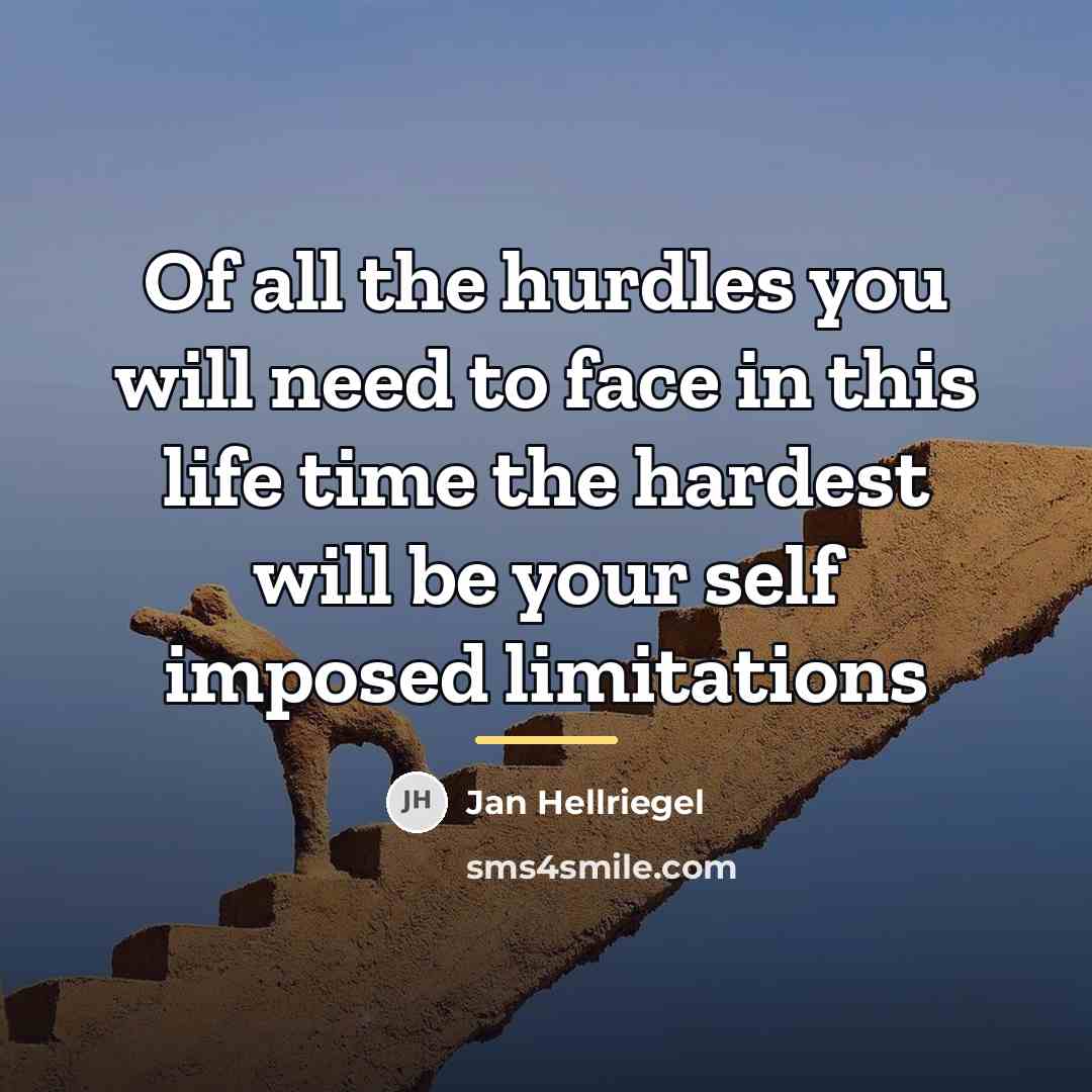 “Of all the hurdles you will need to face in…” quote by Jan Hellriegel