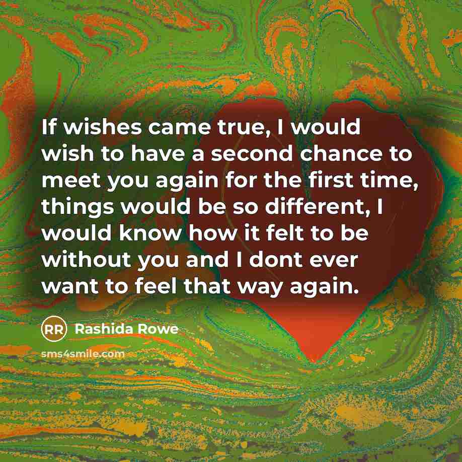 “If wishes came true, I would wish to have a…” quote by Rashida Rowe