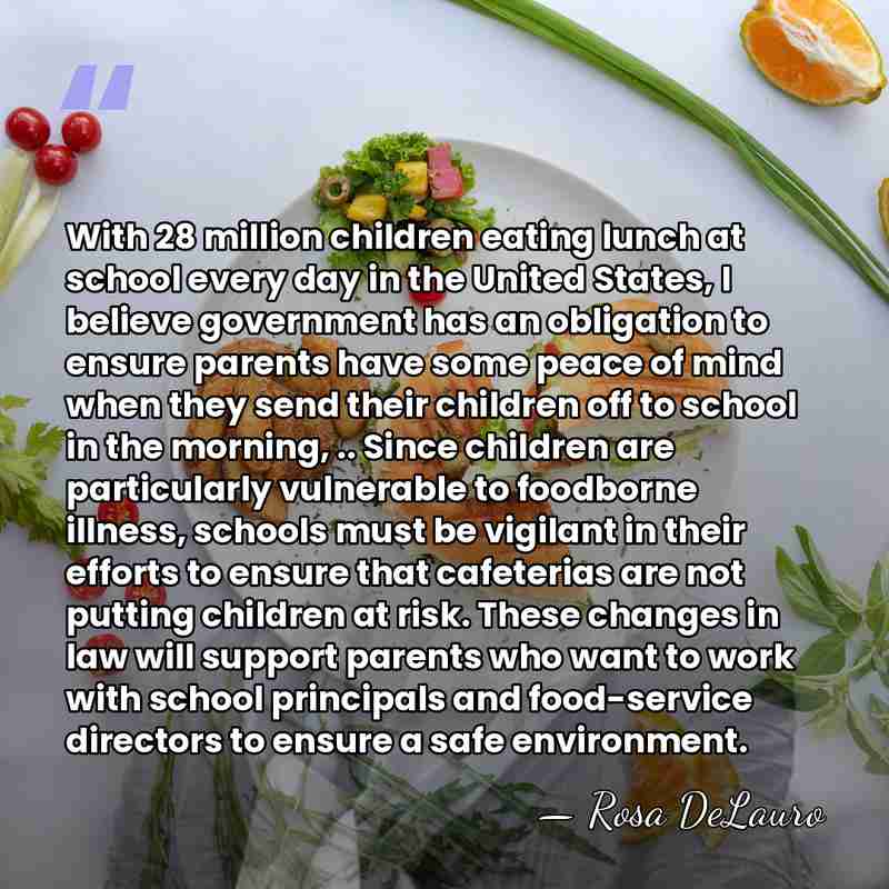 With 28 million children eating lunch at school every day in the&hellip; - Rosa DeLauro
