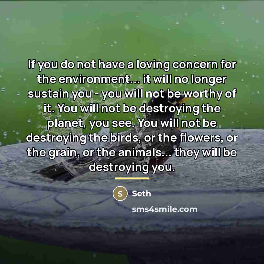 “If you do not have a loving concern for the…” quote by Seth