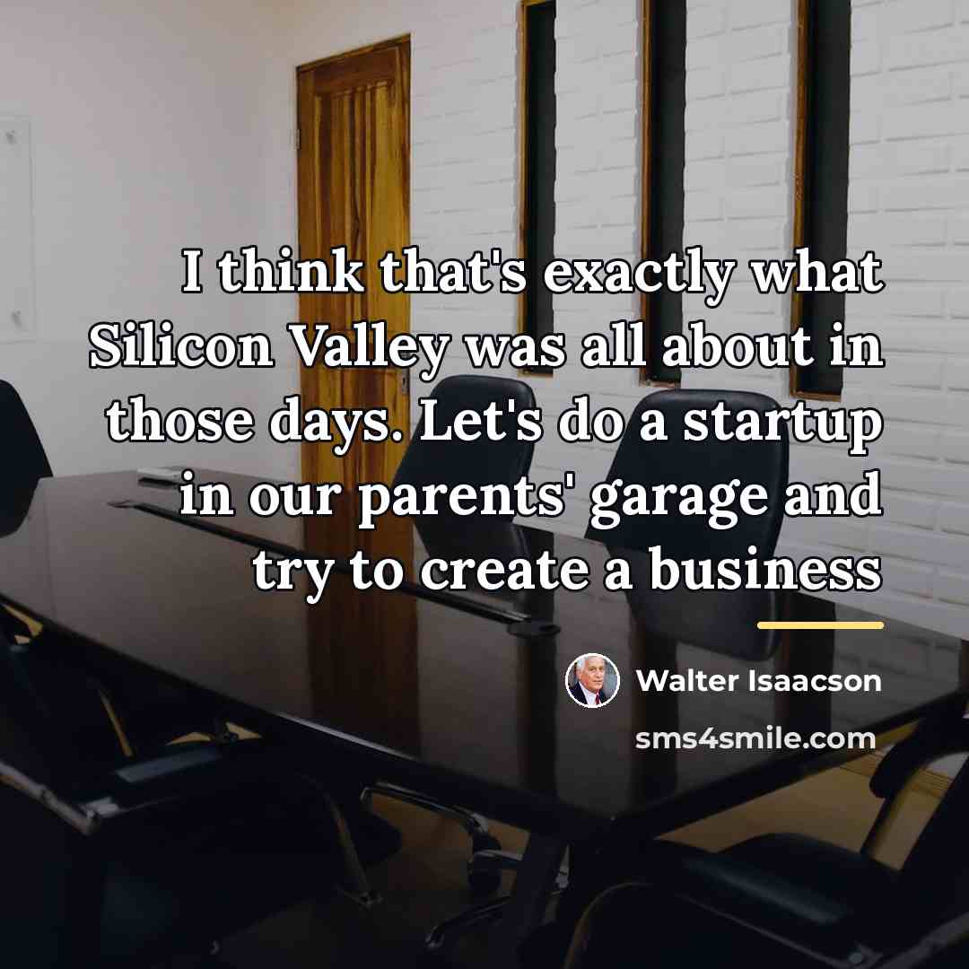 “I think that's exactly what Silicon Valley was all about…” quote by Walter Isaacson