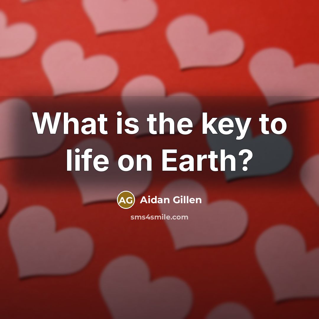 “What is the key to life on Earth?…” quote by Aidan Gillen