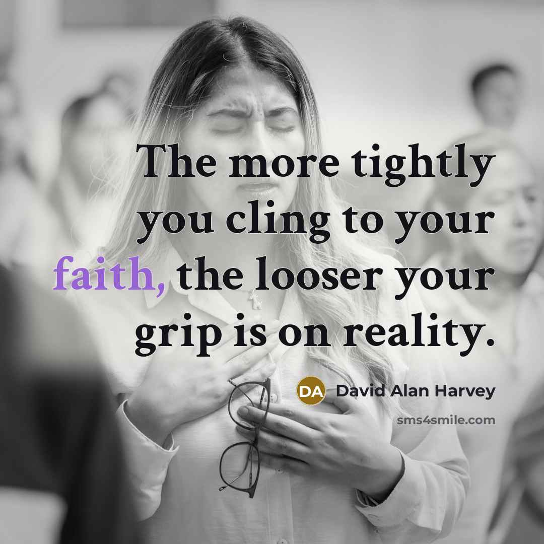 “The more tightly you cling to your faith, the looser…” quote by David Alan Harvey