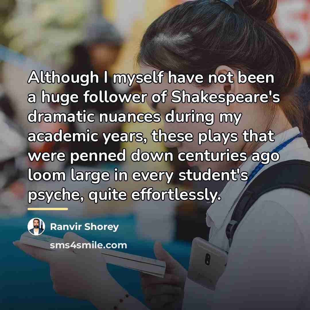 “Although I myself have not been a huge follower of…” quote by Ranvir Shorey