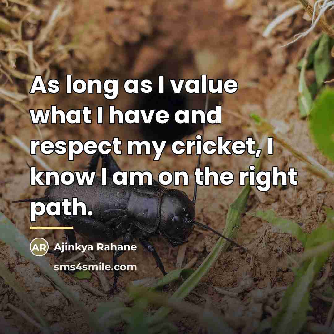 “As long as I value what I have and respect…” quote by Ajinkya Rahane