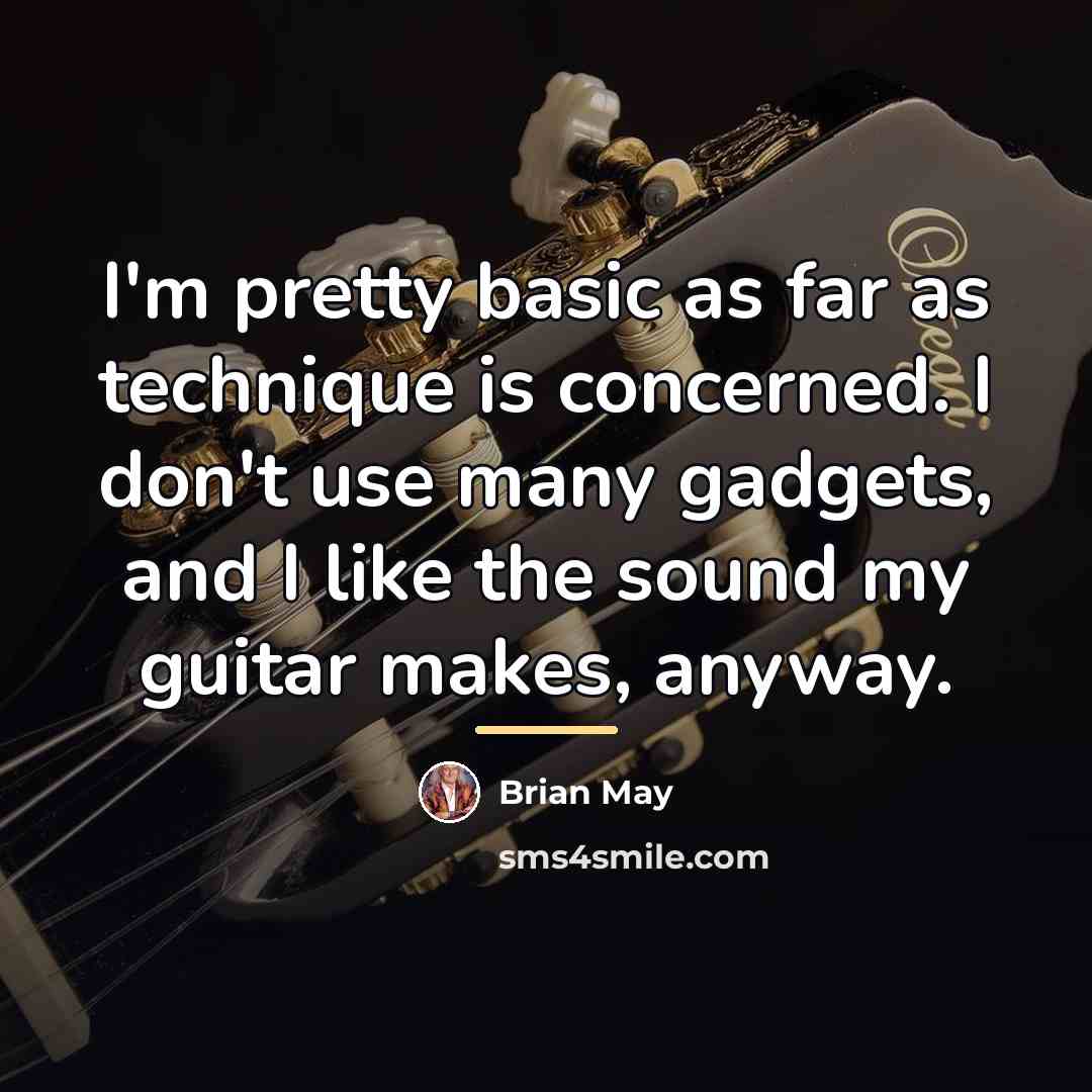 “I'm pretty basic as far as technique is concerned. I…” quote by Brian May