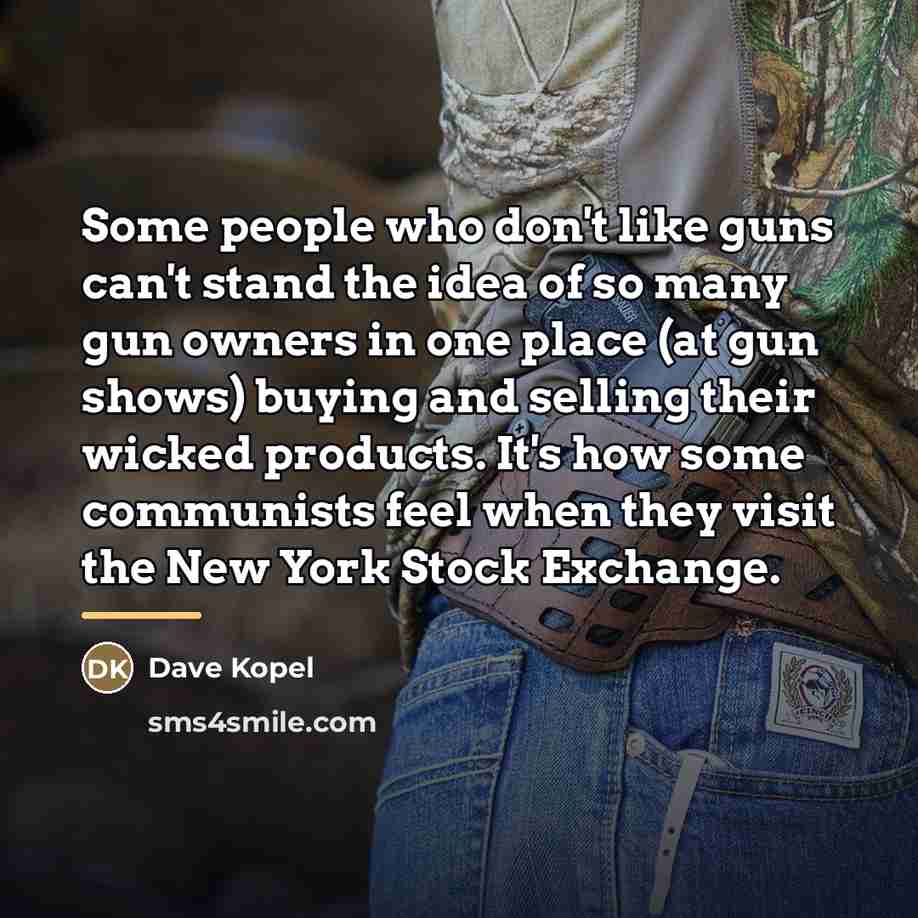 “Some people who don't like guns can't stand the idea…” quote by Dave Kopel