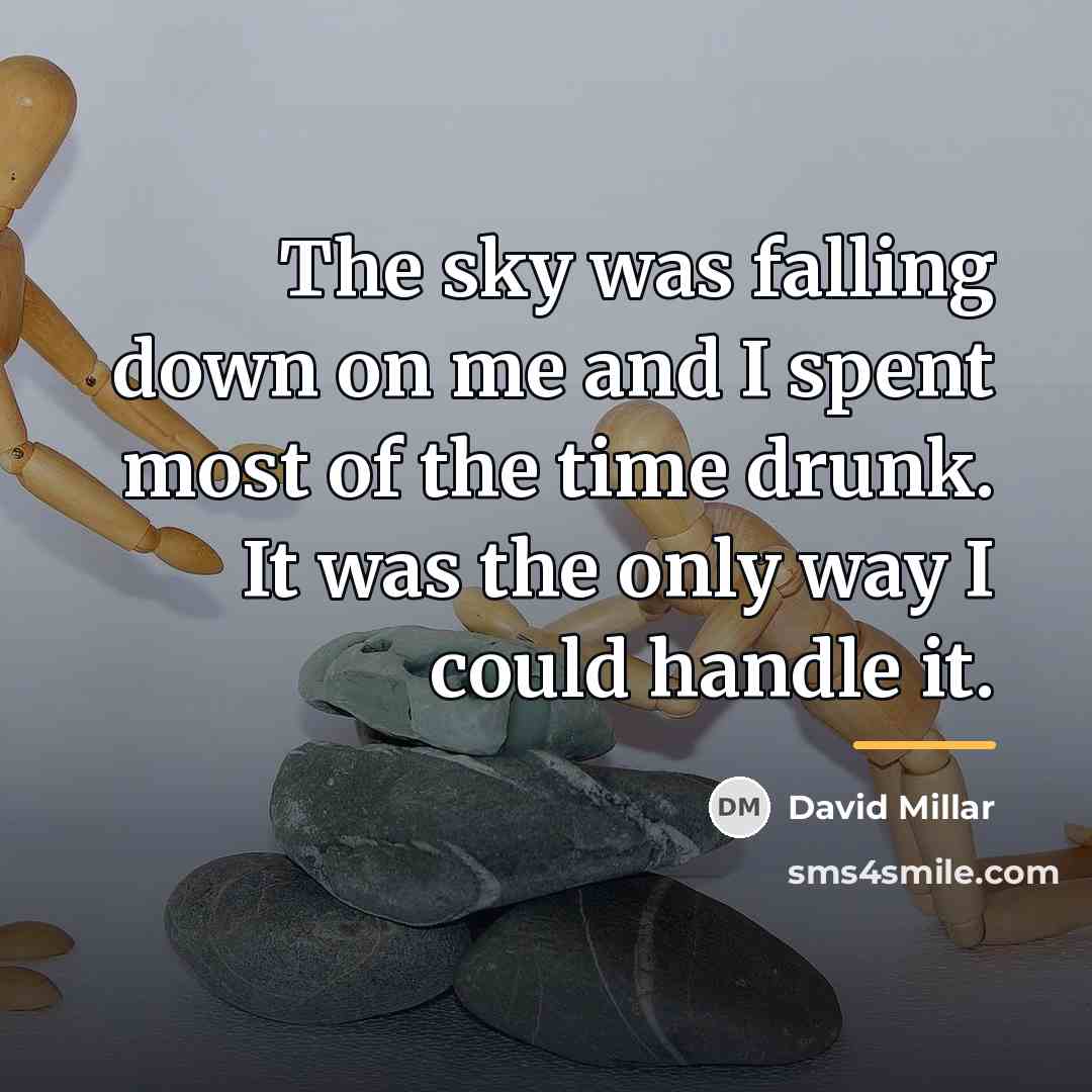 “The sky was falling down on me and I spent…” quote by David Millar