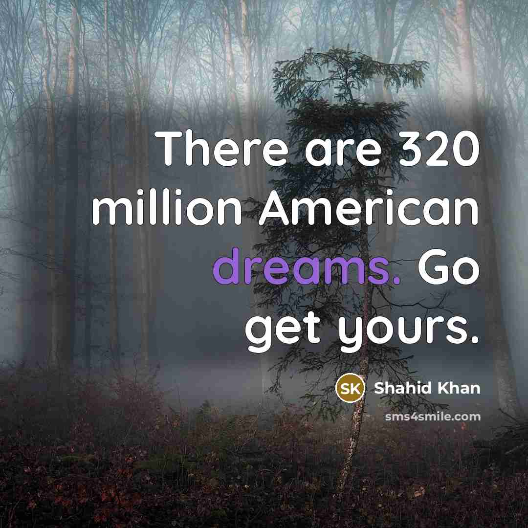 “There are 320 million American dreams. Go get yours.…” quote by Shahid Khan