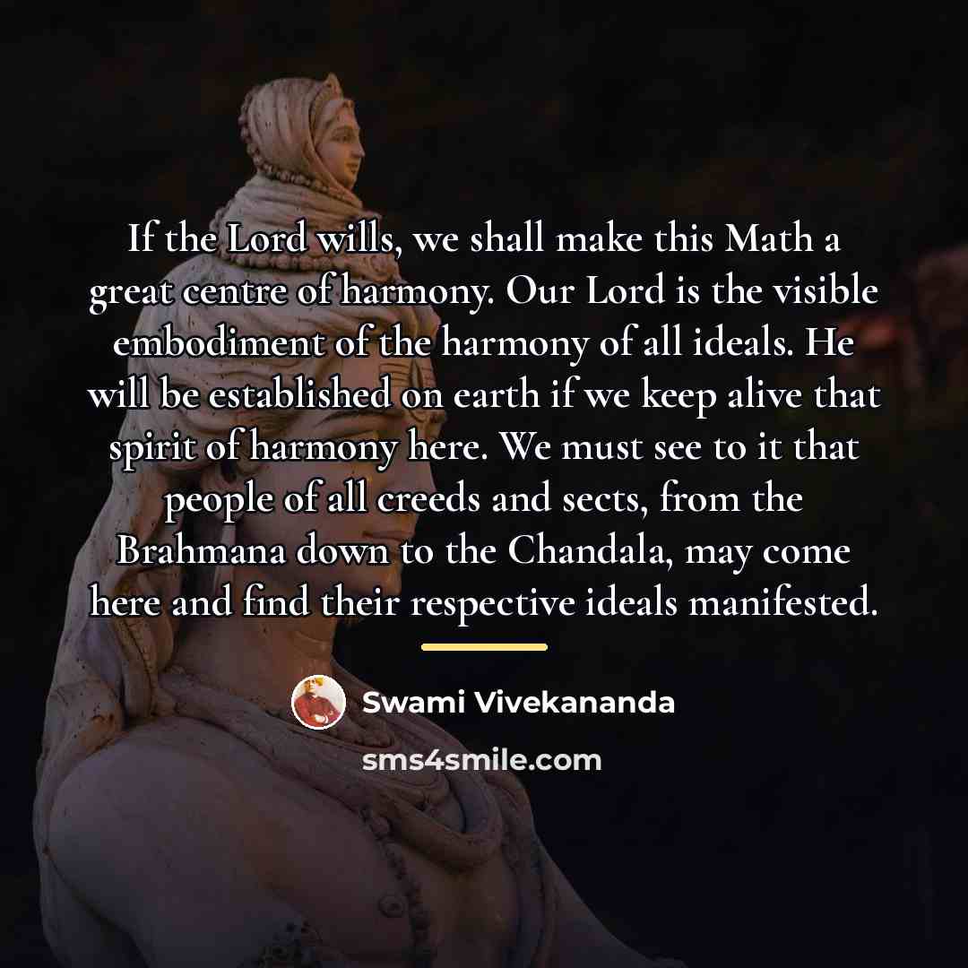 “If the Lord wills, we shall make this Math a…” quote by Swami Vivekananda