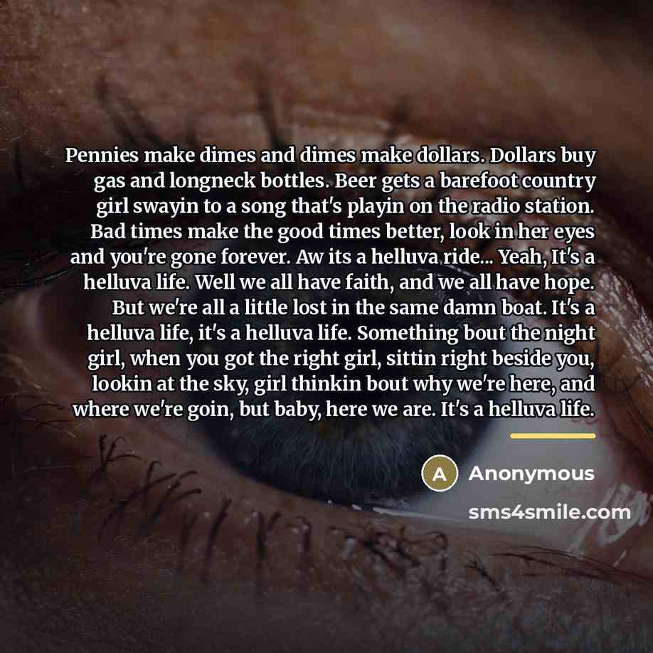 “Pennies make dimes and dimes make dollars. Dollars buy gas…” quote by Anonymous
