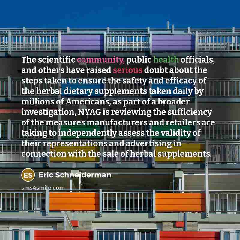 “The scientific community, public health officials, and others have raised…” quote by Eric Schneiderman