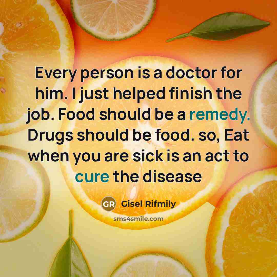 “Every person is a doctor for him. I just helped…” quote by Gisel Rifmily