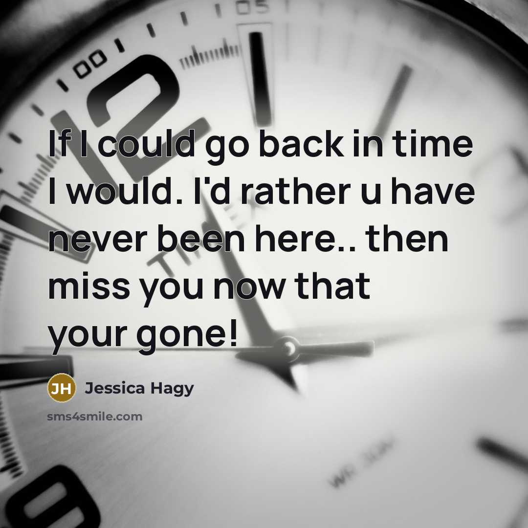 “If I could go back in time I would. I'd…” quote by Jessica Hagy