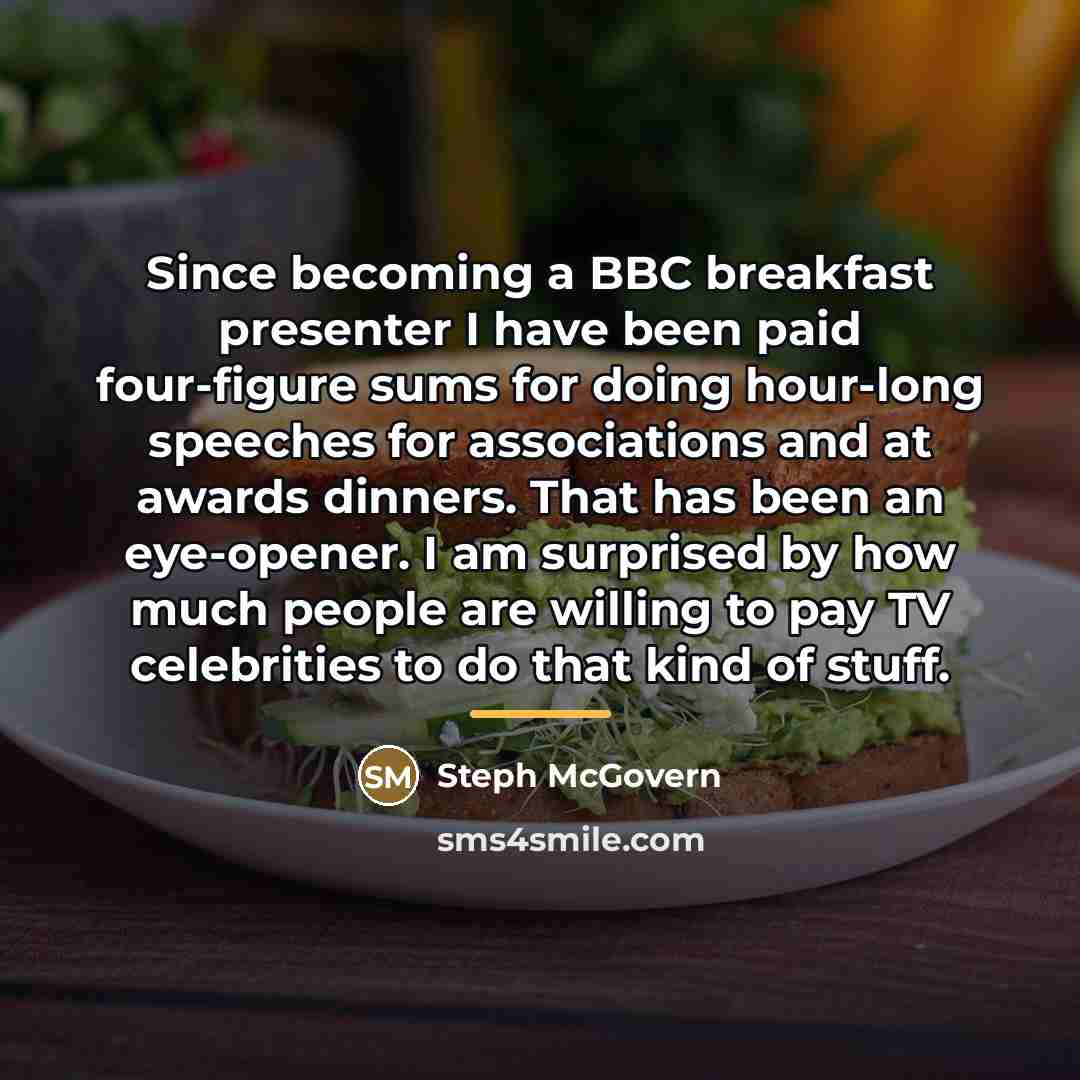 “Since becoming a BBC breakfast presenter I have been paid…” quote by Steph McGovern