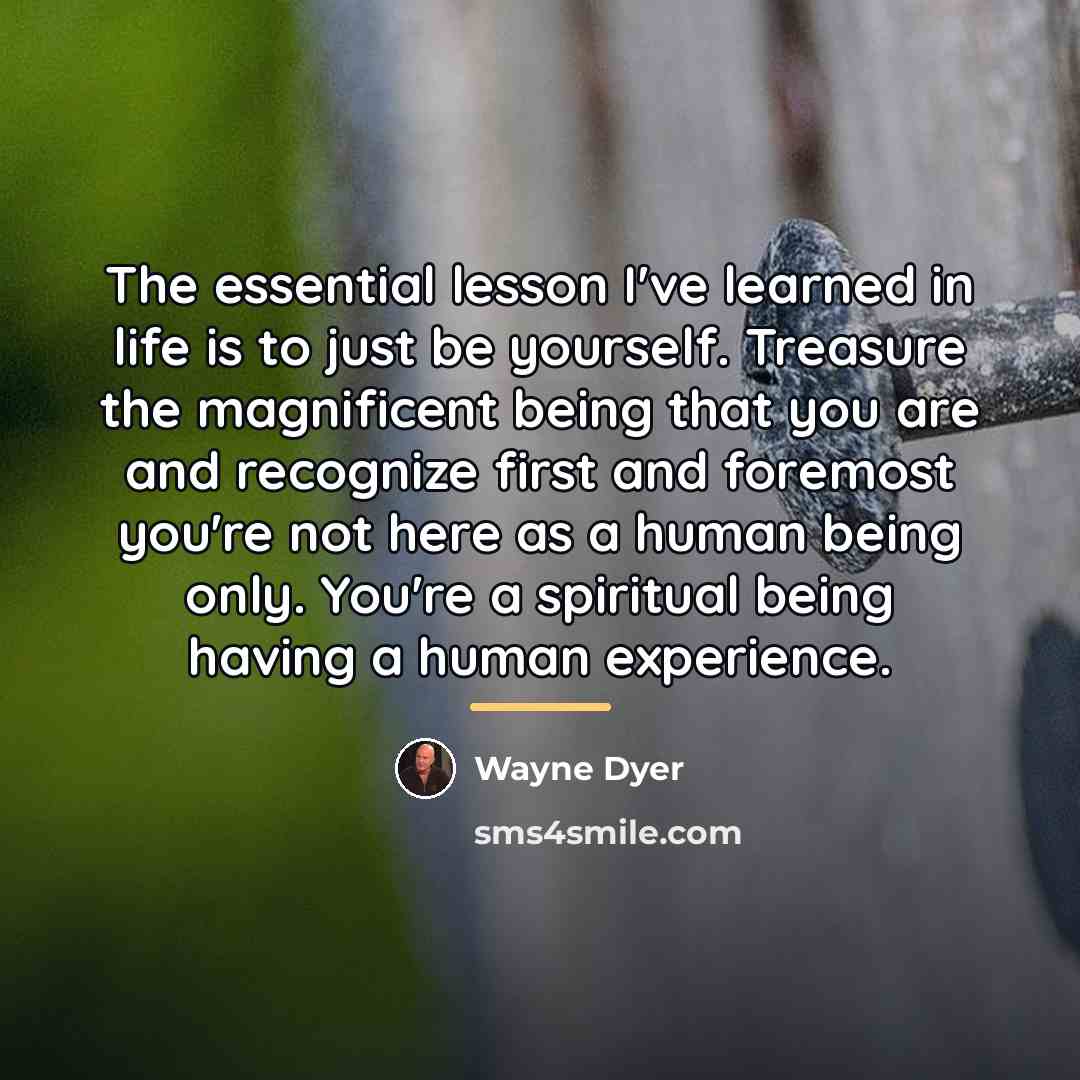 “The essential lesson I've learned in life is to just…” quote by Wayne Dyer