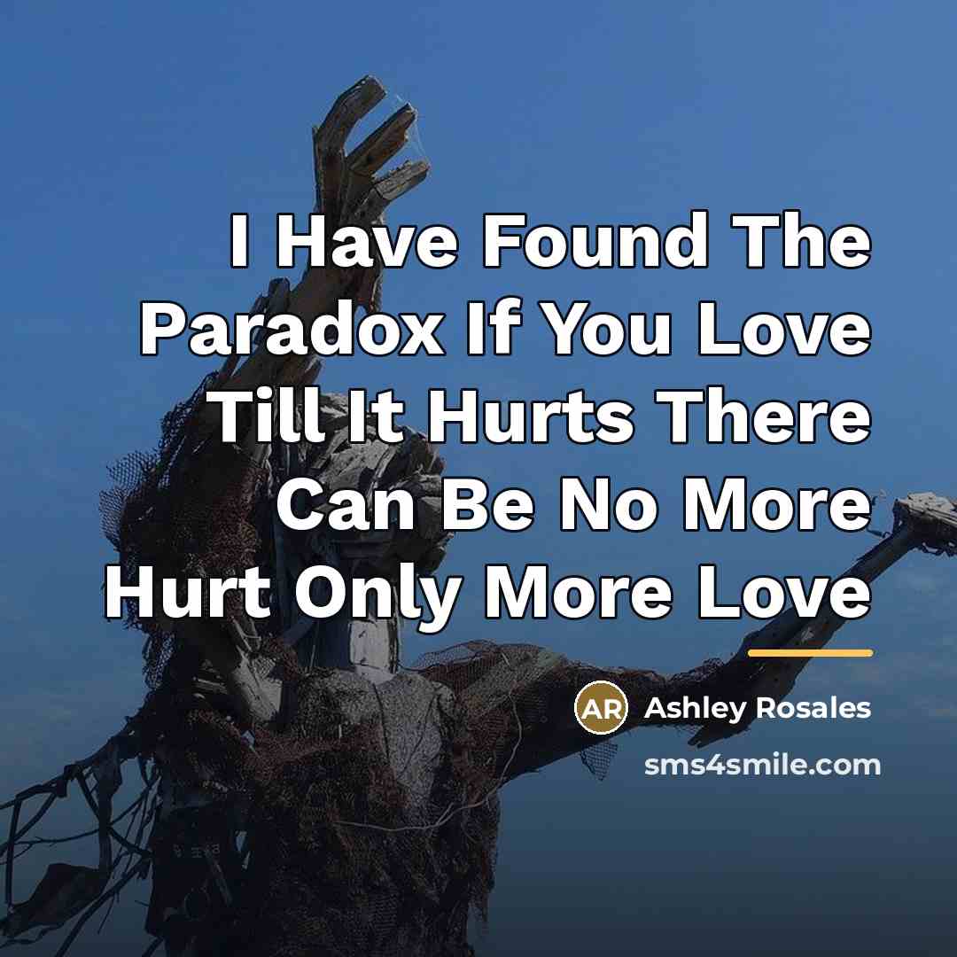 “I Have Found The Paradox If You Love Till It…” quote by Ashley Rosales