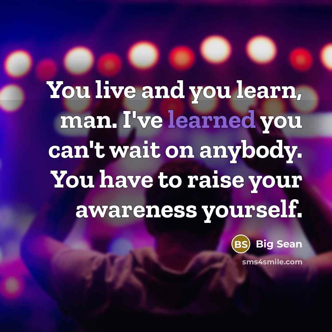 “You live and you learn, man. I've learned you can't…” quote by Big Sean