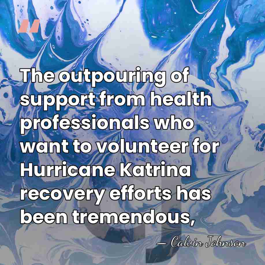 The outpouring of support from health professionals who want to volunteer for&hellip; - Calvin Johnson