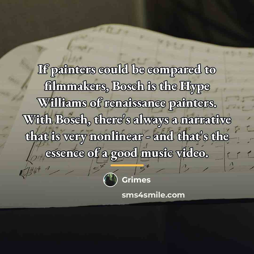 “If painters could be compared to filmmakers, Bosch is the…” quote by Grimes