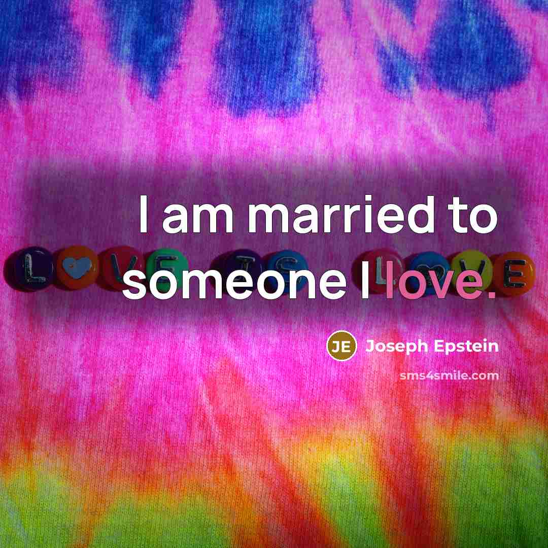 “I am married to someone I love.…” quote by Joseph Epstein