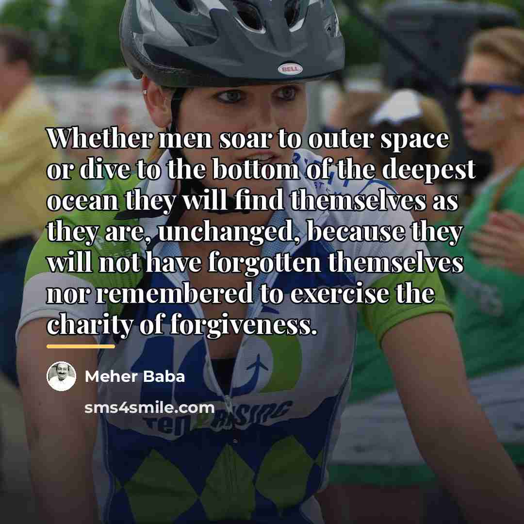 “Whether men soar to outer space or dive to the…” quote by Meher Baba