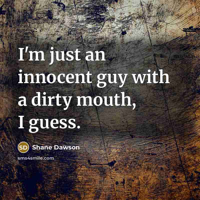 “I'm just an innocent guy with a dirty mouth, I…” quote by Shane Dawson