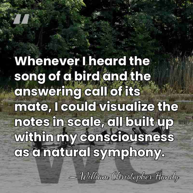 Whenever I heard the song of a bird and the answering call&hellip; - William Christopher Handy