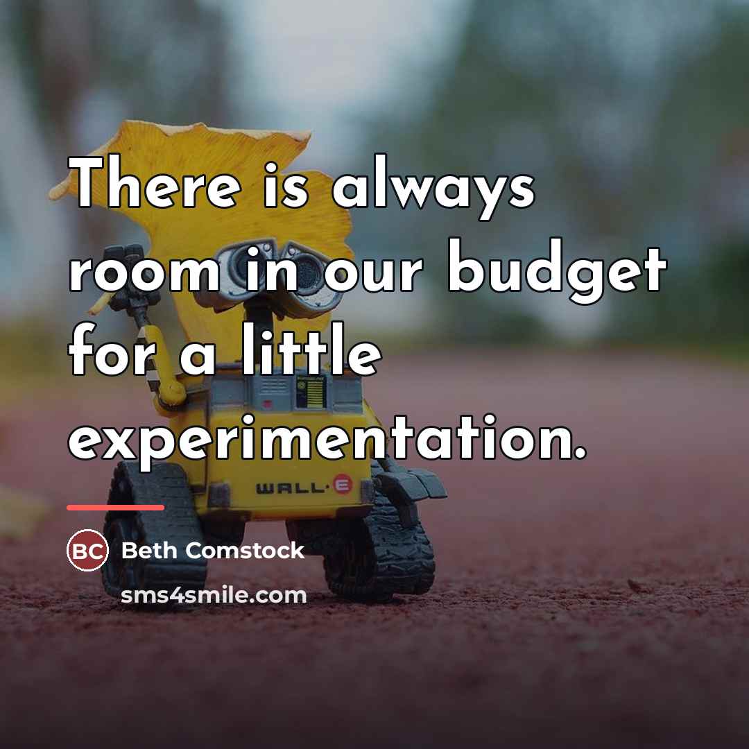“There is always room in our budget for a little…” quote by Beth Comstock