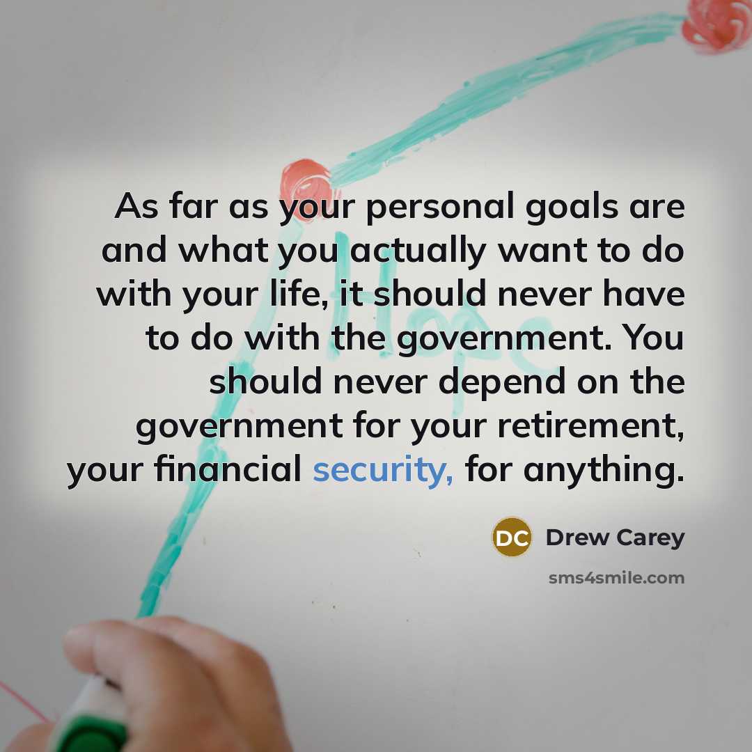 “As far as your personal goals are and what you…” quote by Drew Carey