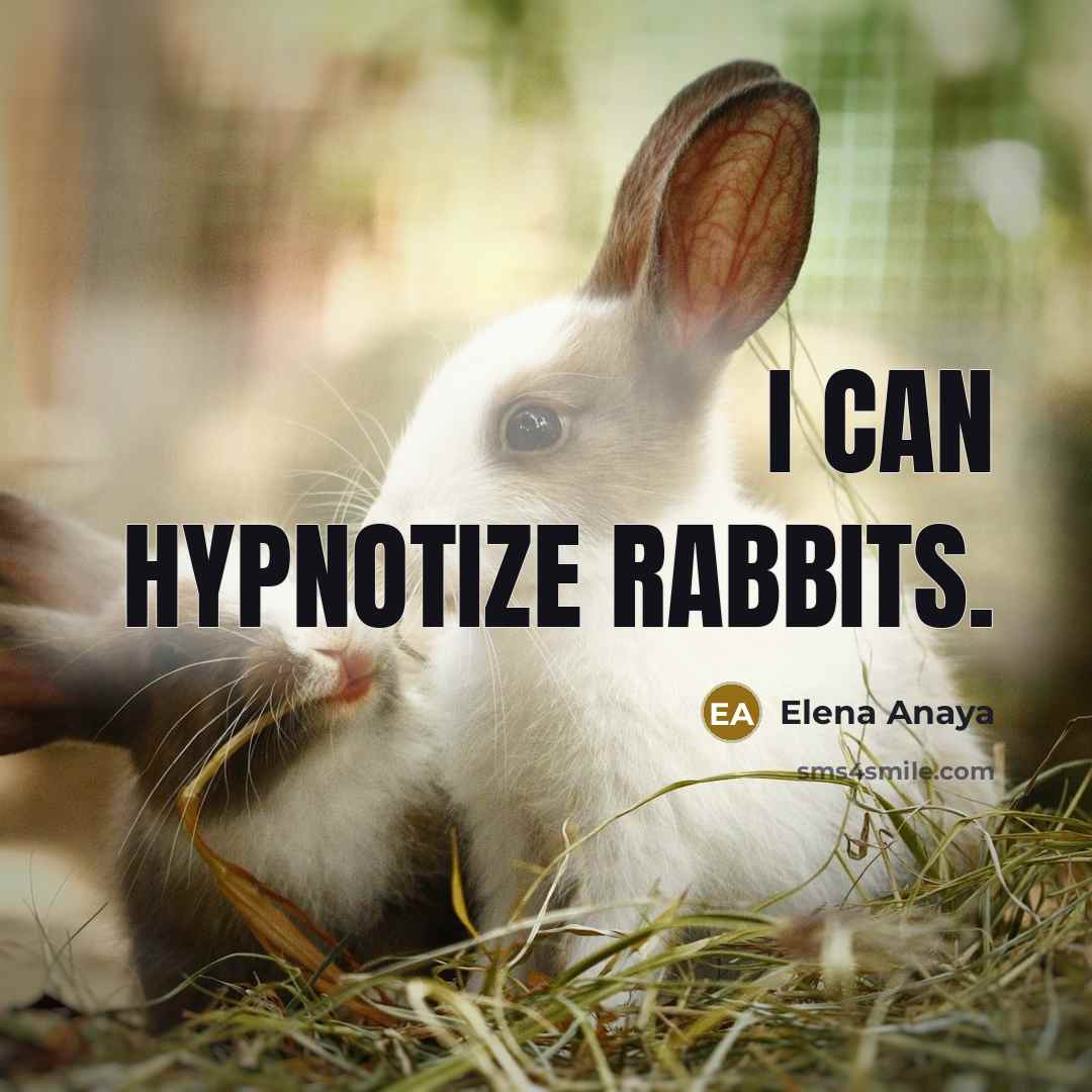 “I can hypnotize rabbits.” quote by Elena Anaya
