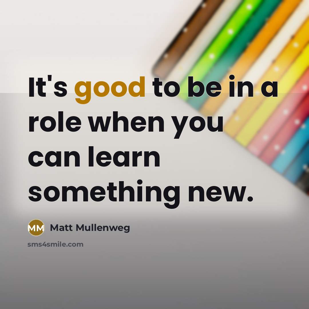 “It's good to be in a role when you can…” quote by Matt Mullenweg