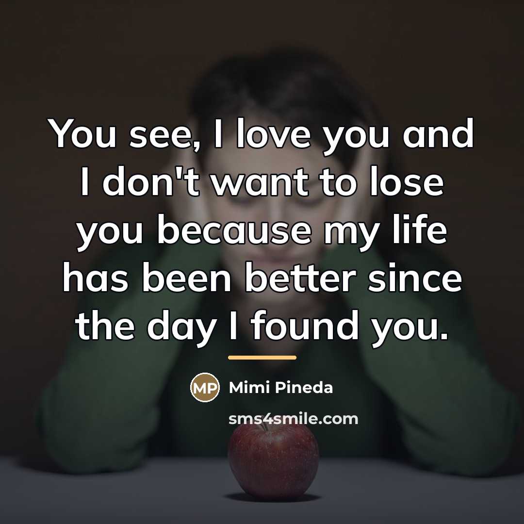 “You see, I love you and I don't want to…” quote by Mimi Pineda