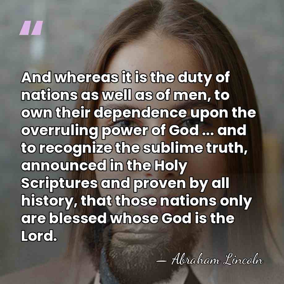 And whereas it is the duty of nations as well as of&hellip; - Abraham Lincoln